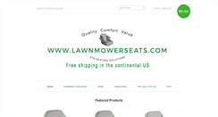 Desktop Screenshot of lawnmowerseats.com
