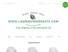Tablet Screenshot of lawnmowerseats.com